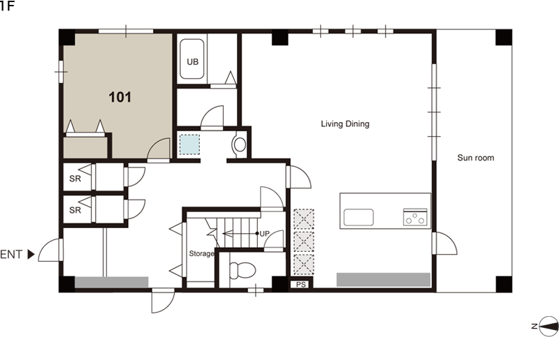 floor plan 1F