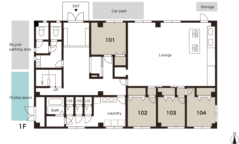 floor plan 1F